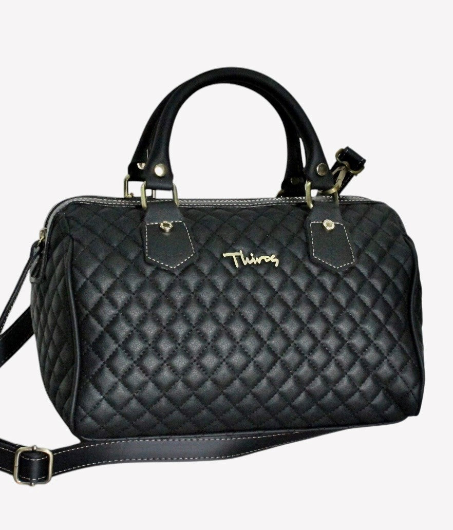 Glam quilted strap handbag