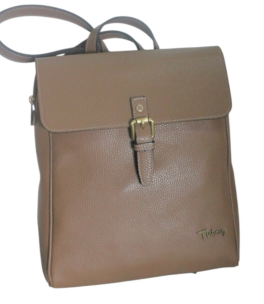 Terra Leather Messenger Backpack