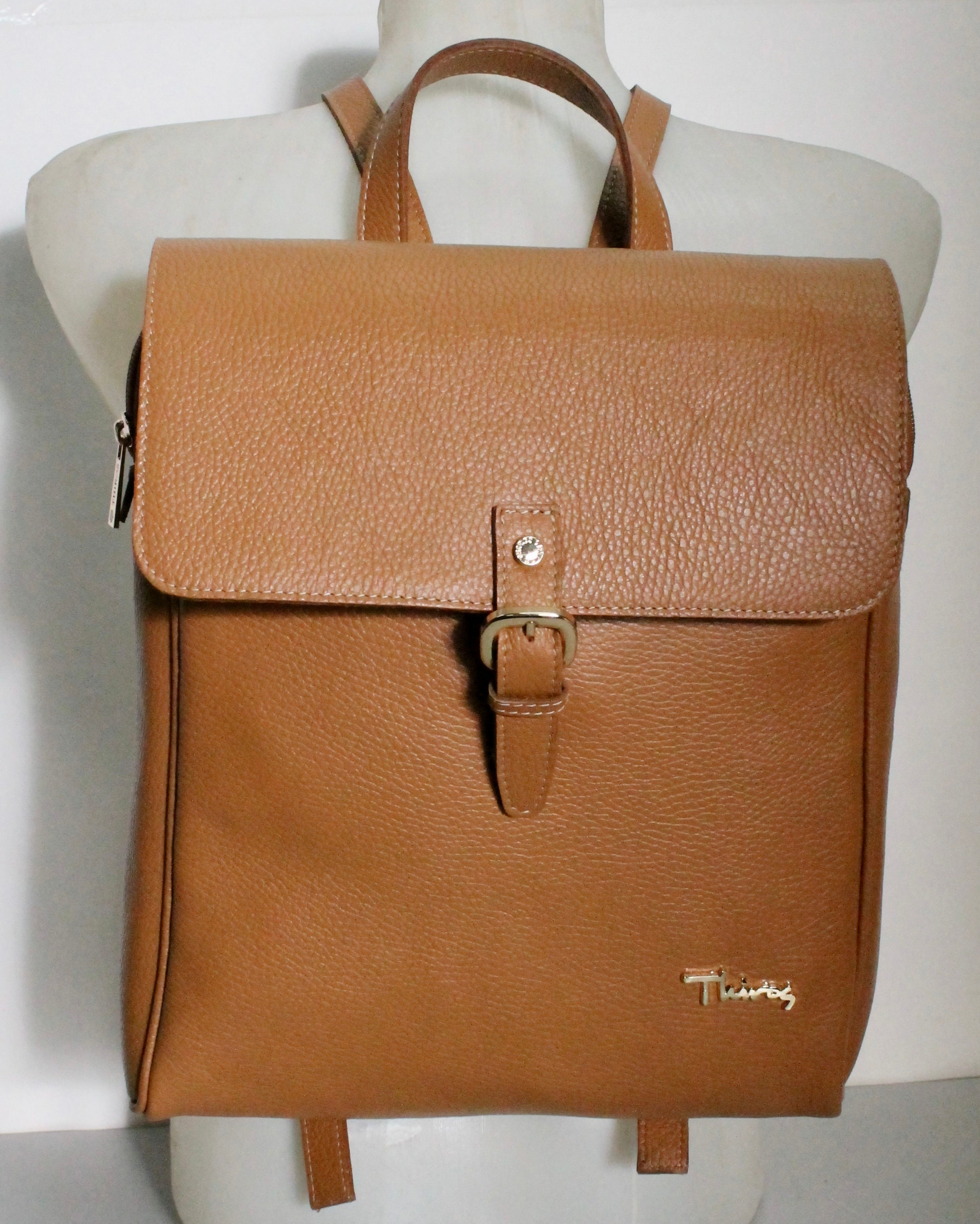 Terra Leather Messenger Backpack