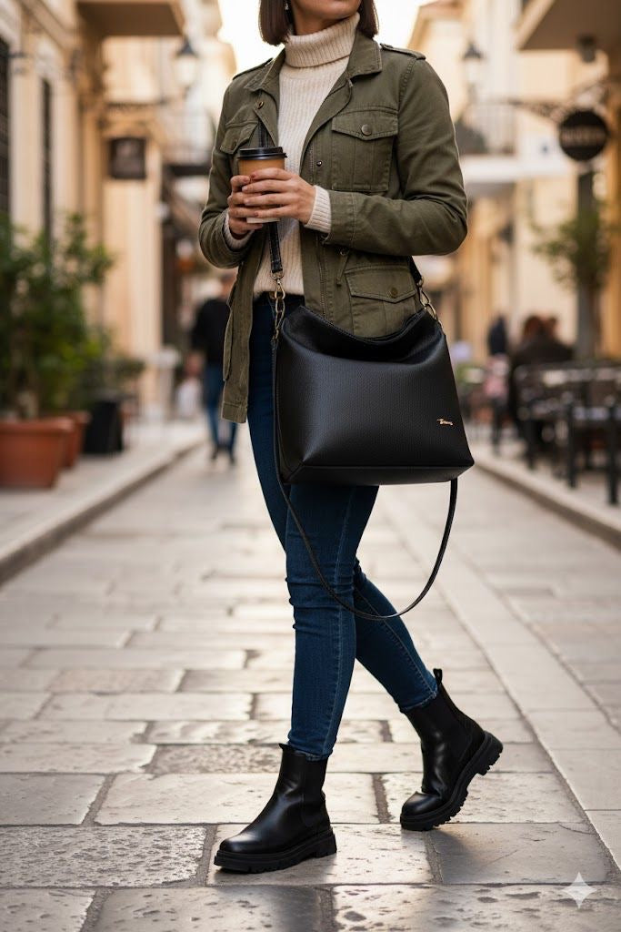 ΤΣΑΝΤΑ ΩΜΟΥ  STREET STYLE