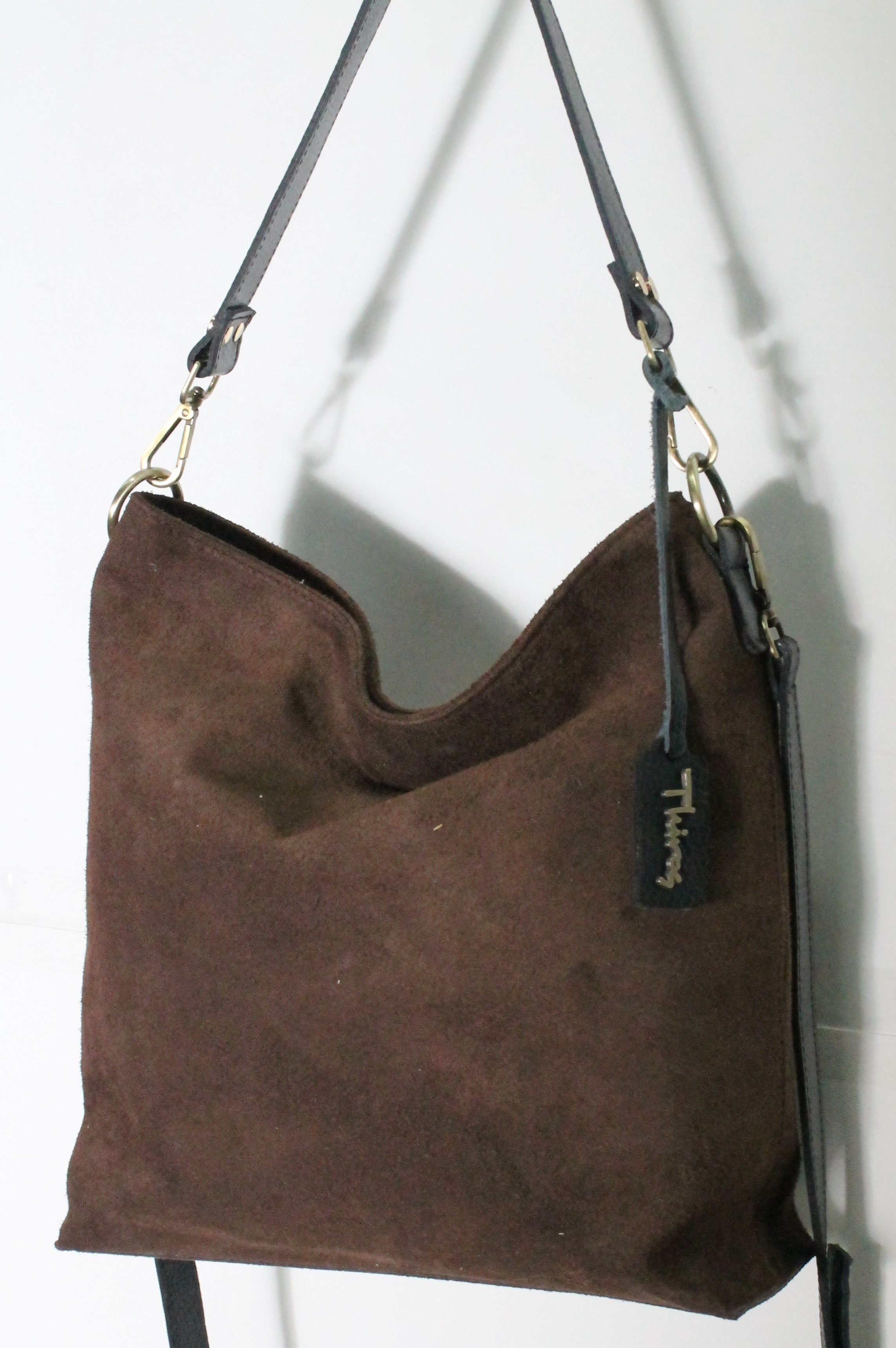 Suede Collection shoulder and crossbody bag