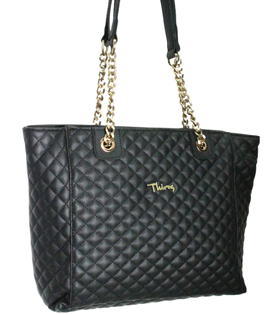 Glam quilted shoulder bag