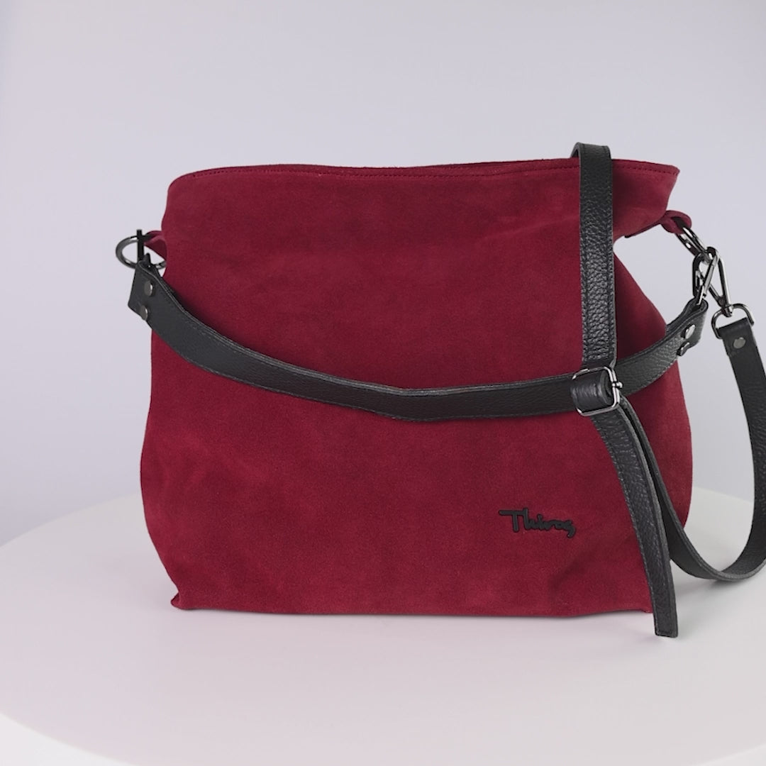 Suede Collection shoulder and crossbody bag
